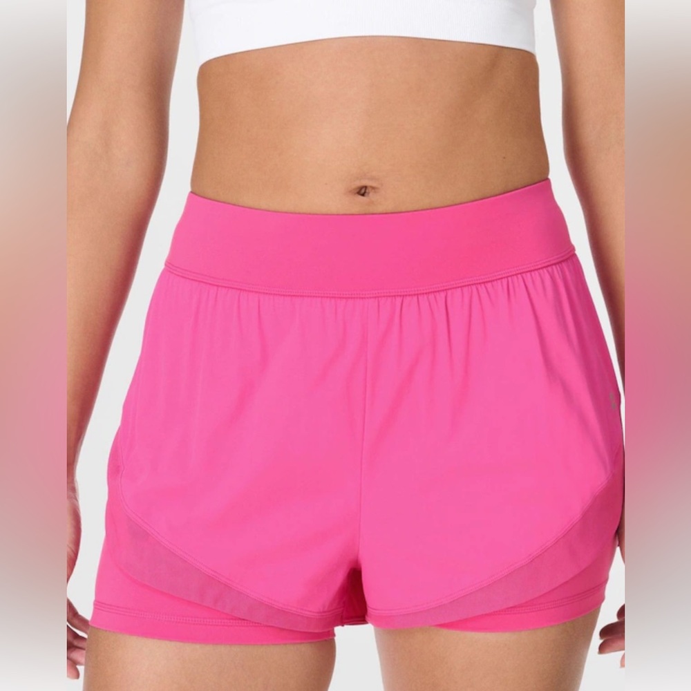 Sweaty Betty pink TEMPO RUN SHORTS
